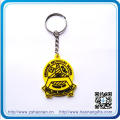 Logotipo amarelo feito sob encomenda do PVC com o Keyring para presentes